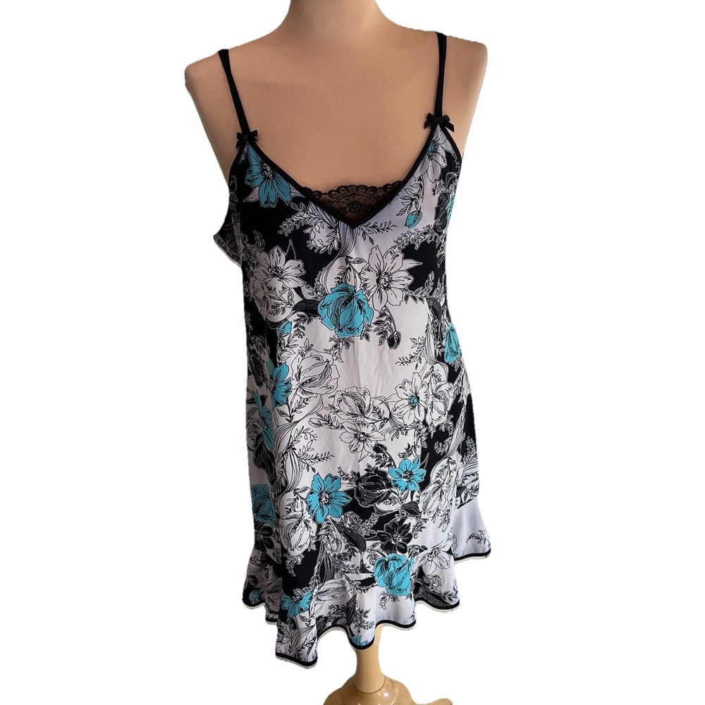 Linea Donatella Women's Floral Nightgown Size Medium Chemise Slip Dress Fairy